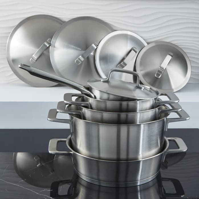 سرویس قابلمه متا برگهف | BergHOFF DiNA Meta 10pc Recycled 18/10 Stainless Steel Cookware Set — تصویر ۷