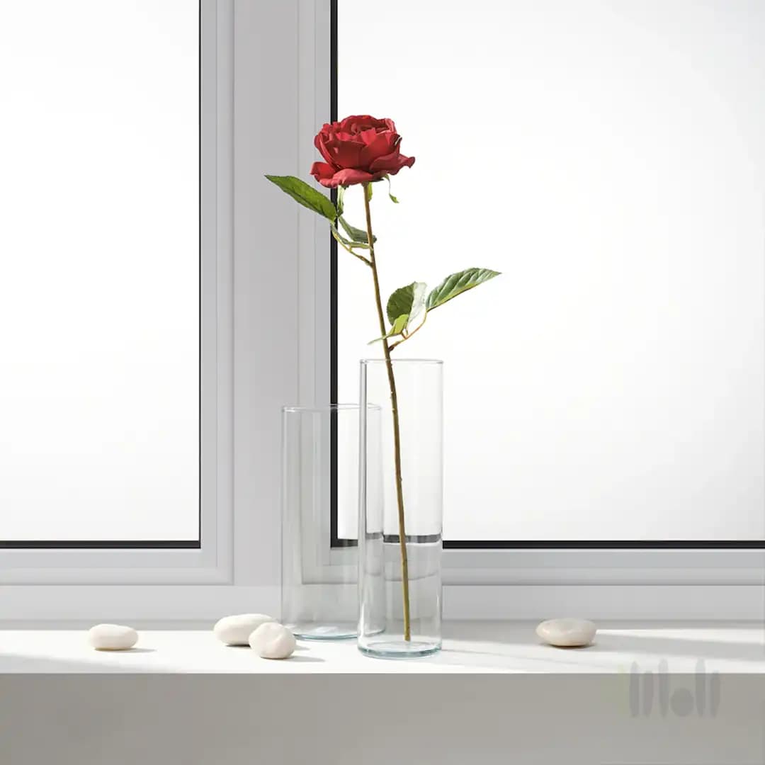 گل مصنوعی رز قرمز ایکیا SMYCKA — تصویر ۴