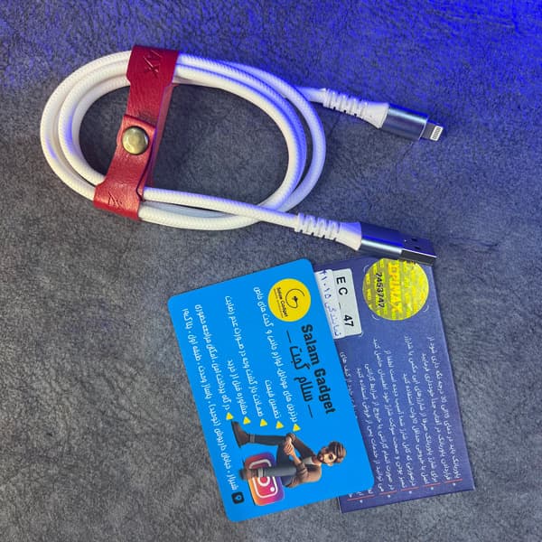 کابل شارژ USB به LIGHTNING (آیفون) با یکسال گارانتی EPIMAX EC 47 — تصویر ۳