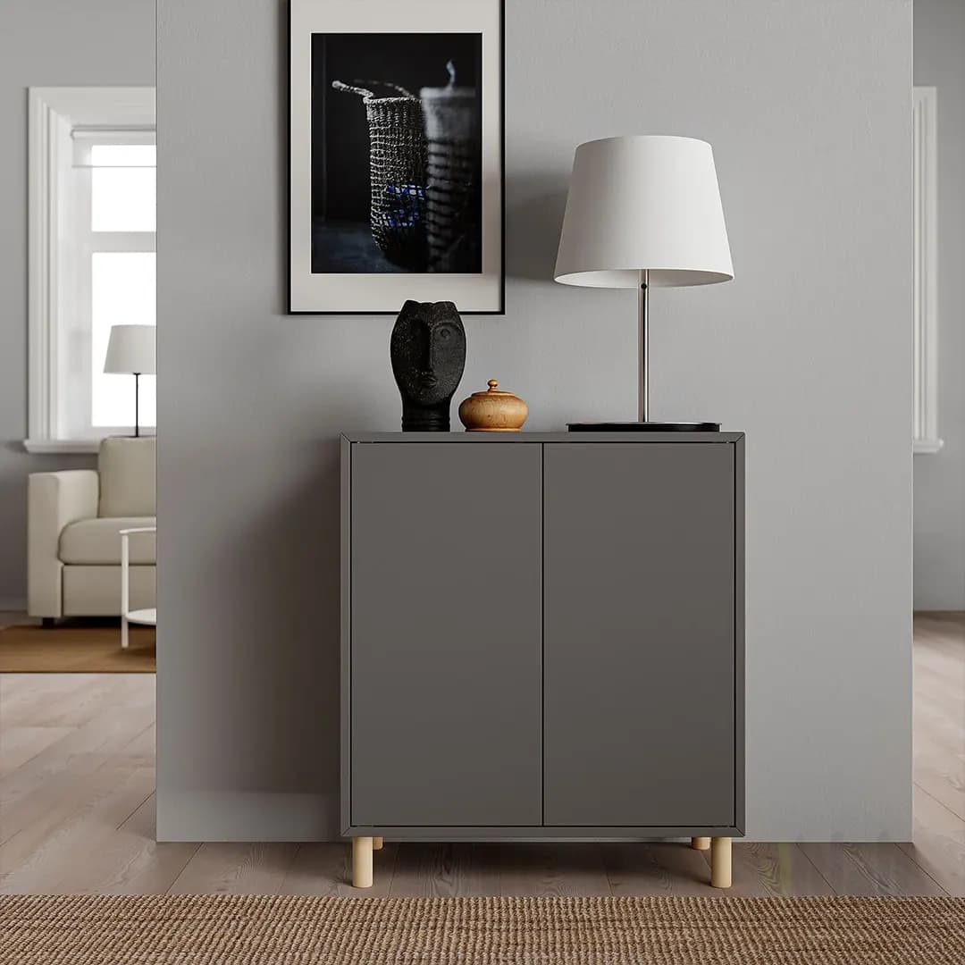 کابینت پایه دار طوسی تیره ایکیا EKET — تصویر ۳
