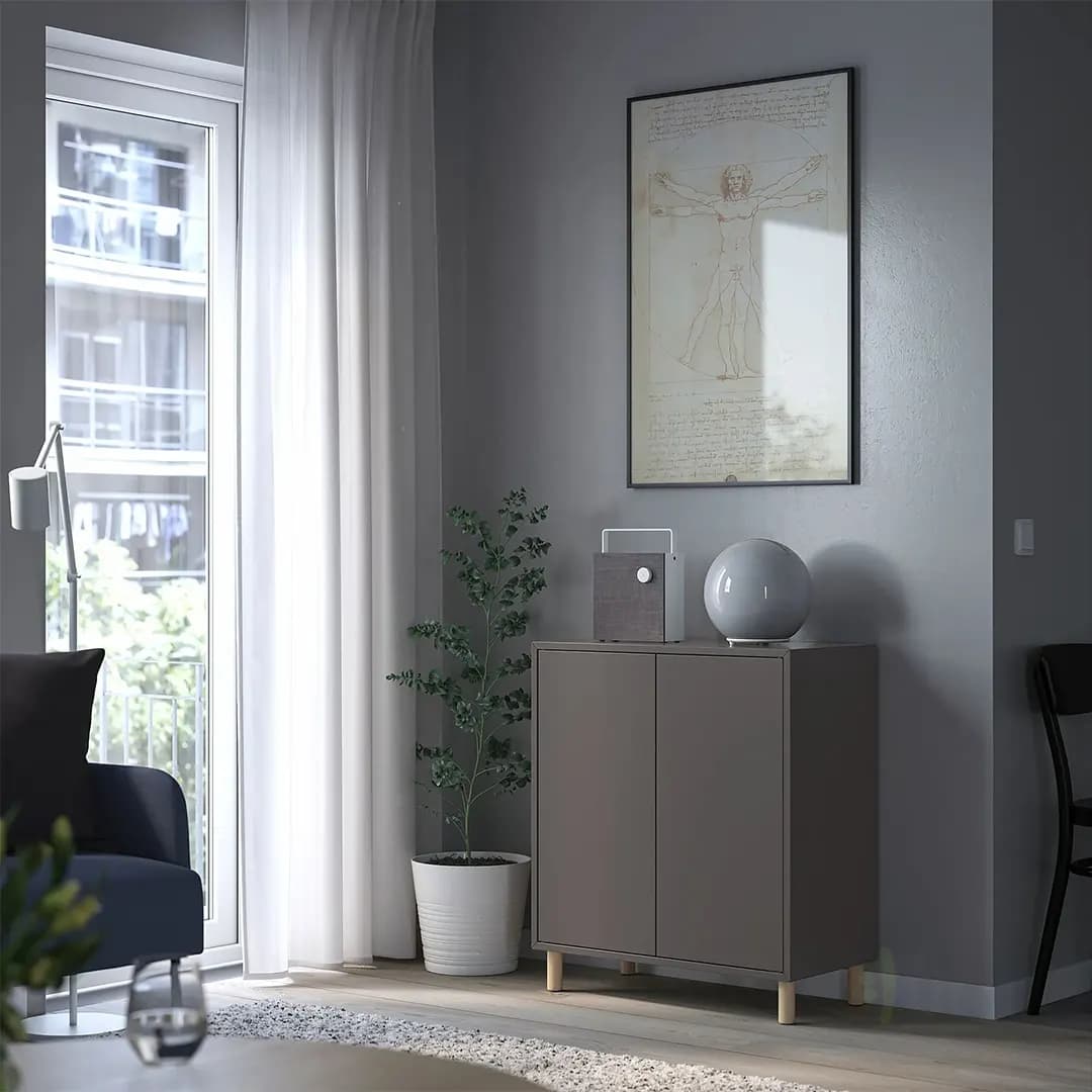 کابینت پایه دار طوسی تیره ایکیا EKET — تصویر ۵