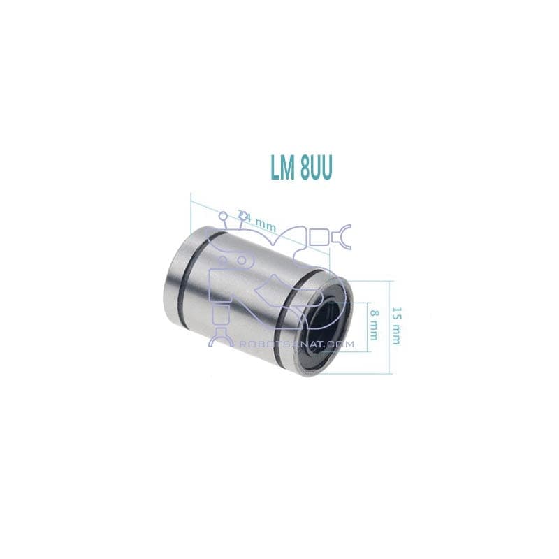 بلبرینگ خطی LM8UU (کیفیت خوب) — تصویر ۲