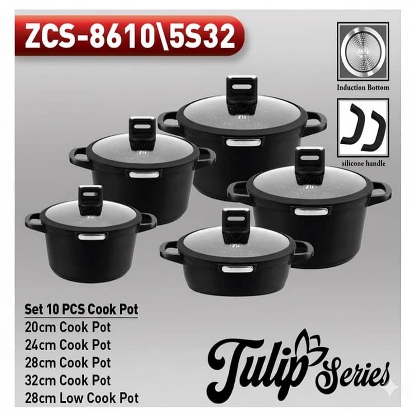 سرویس قابلمه گرانیتی زیو مدل 8610 / ZIO ZCS-8610 — تصویر ۳