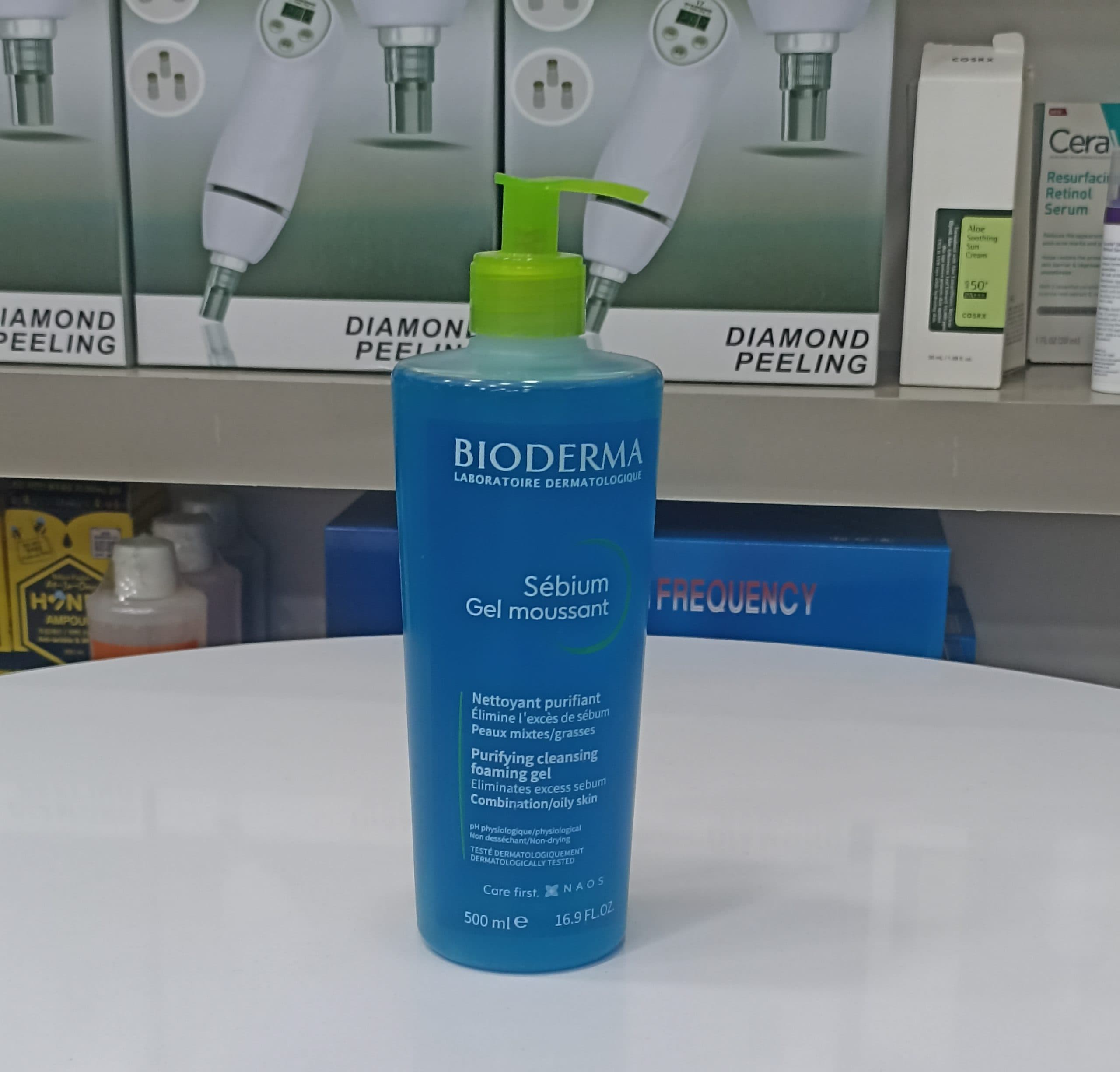 ژل شستشوی پمپی بایودرما BIODERMA مدل سبیوم موسانت حجم 500 میلی لیتر