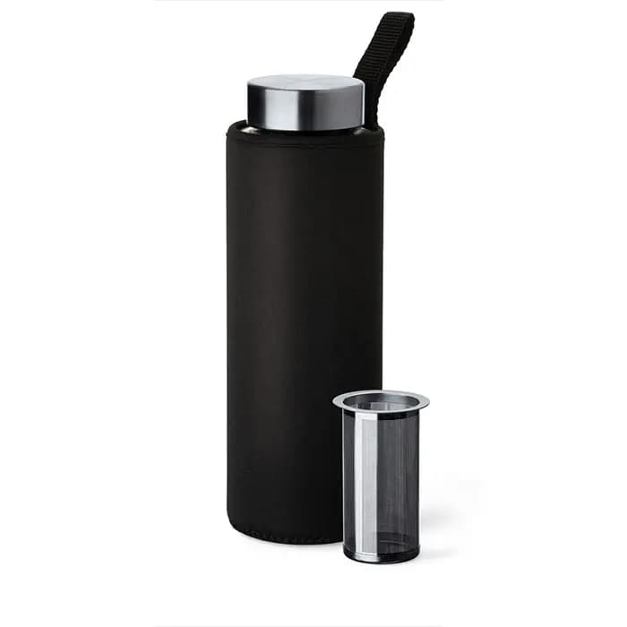 بطری با صافی و کاور زیمکس یک لیتر | Simax Pure Aqua Bottle with Sieve & Neoprene