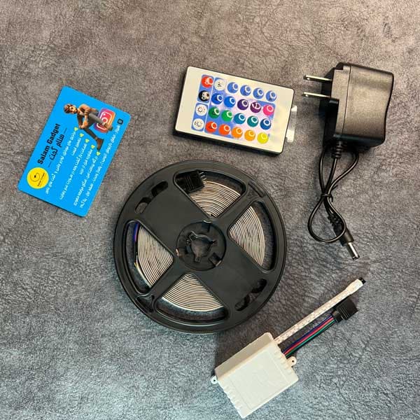 پک کامل ریسه ال‌ ای‌ دی فول کالر و منعطف دریم لایت 5 متری RGB 5050 — تصویر ۳