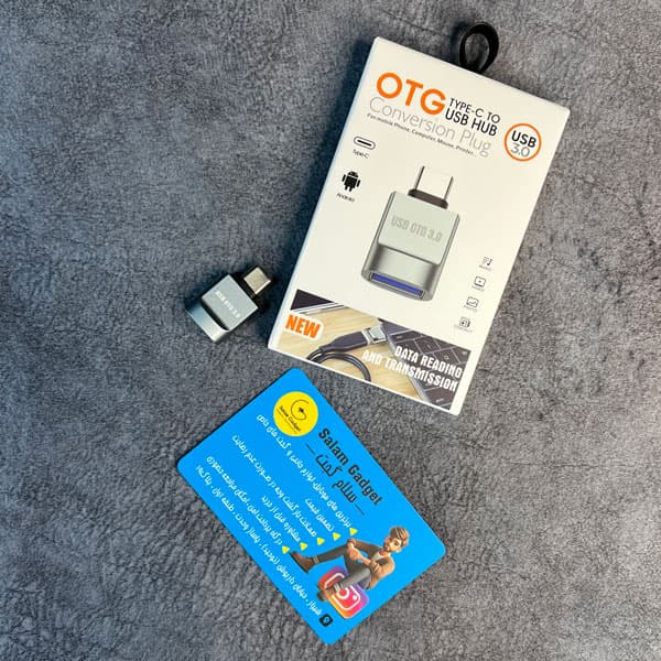 رابط otg تایپ سی سرعت بالا usb 3.0 واقعی با گارانتی — تصویر ۳