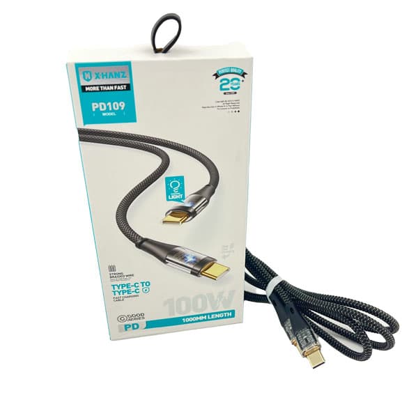 کابل USB Type-C به Type-C مدل PD109 برند Xhanz با آی سی محافظ