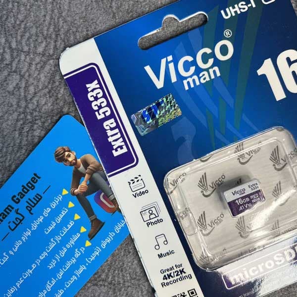 مموری کارت حافظه microSD ویکومن VICCO EXTRA 533X ظرفیت 16 — تصویر ۲