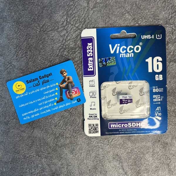 مموری کارت حافظه microSD ویکومن VICCO EXTRA 533X ظرفیت 16 — تصویر ۳
