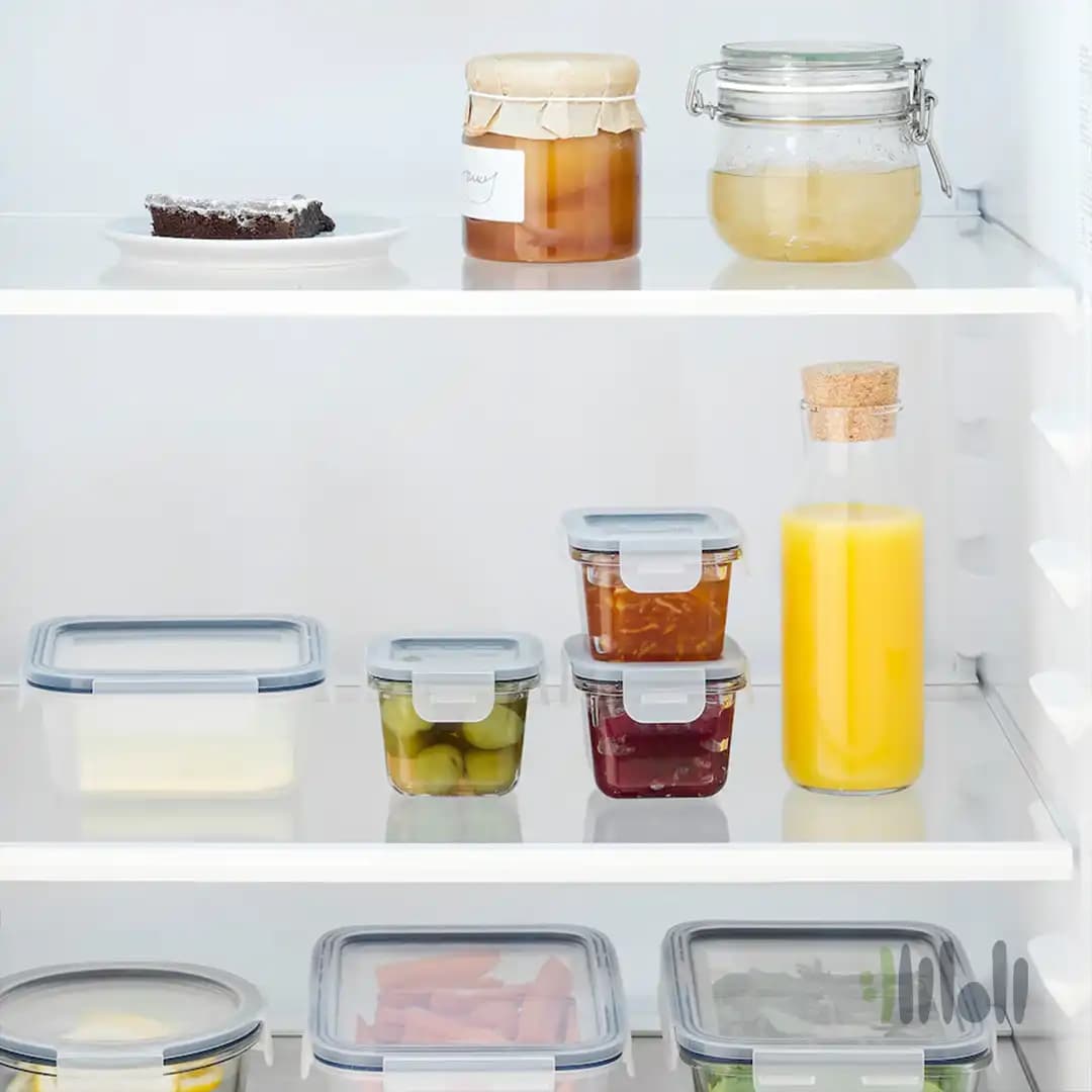 ظرف نگهدارنده غذا شیشه ای ست 3 عددی ایکیا IKEA 365 — تصویر ۴