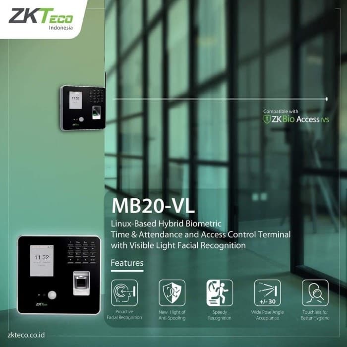 دستگاه حضور و غیاب مدل AT762 VL Zkteco — تصویر ۵