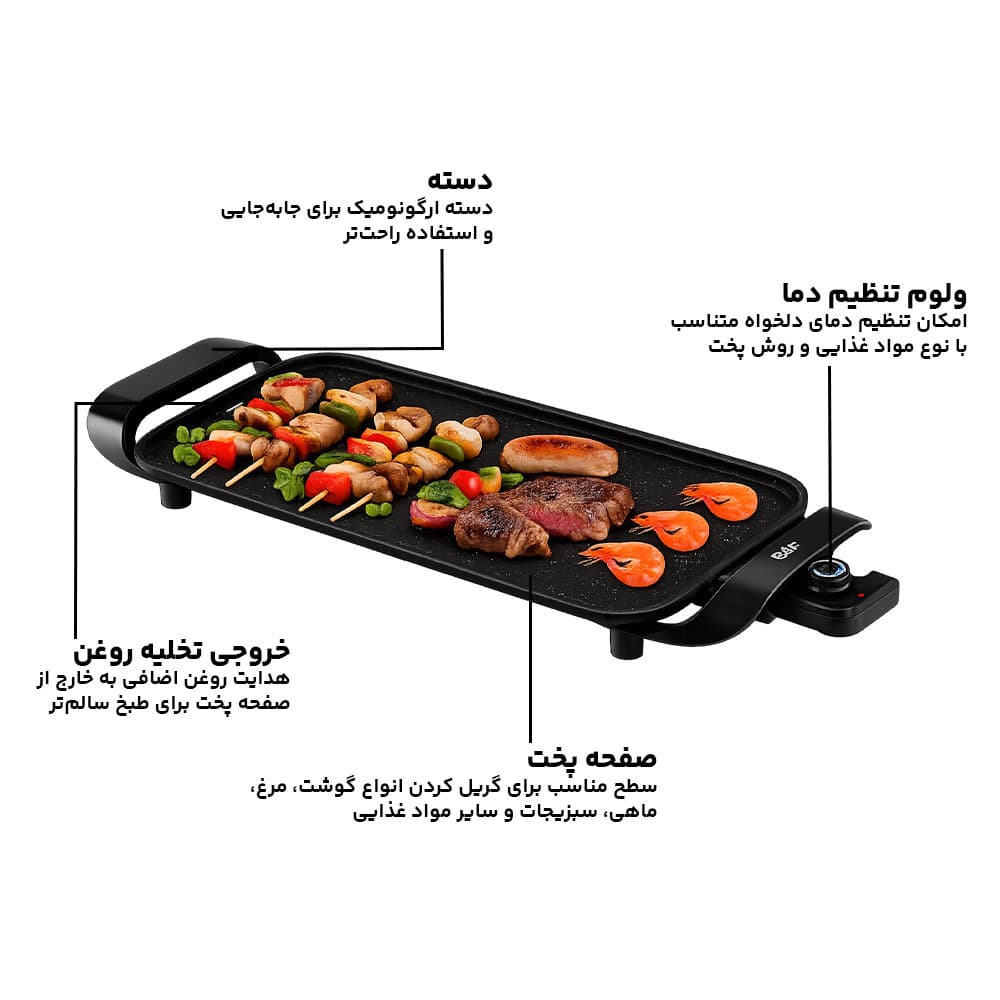 باربیکیو برقی بزرگ راف مدل R.5313 — تصویر ۴