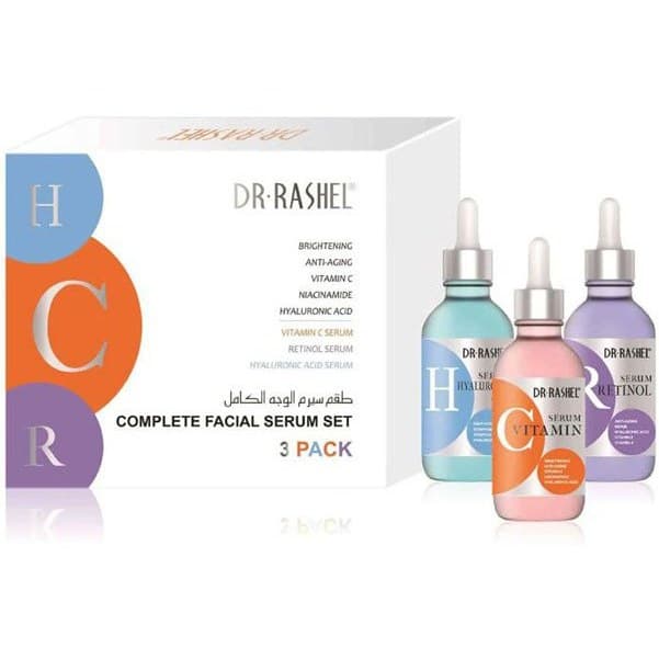 پک سرم روشن کننده جوانساز و آبرسان دکتر راشل DR.RASHEL (پک 3 تایی)
