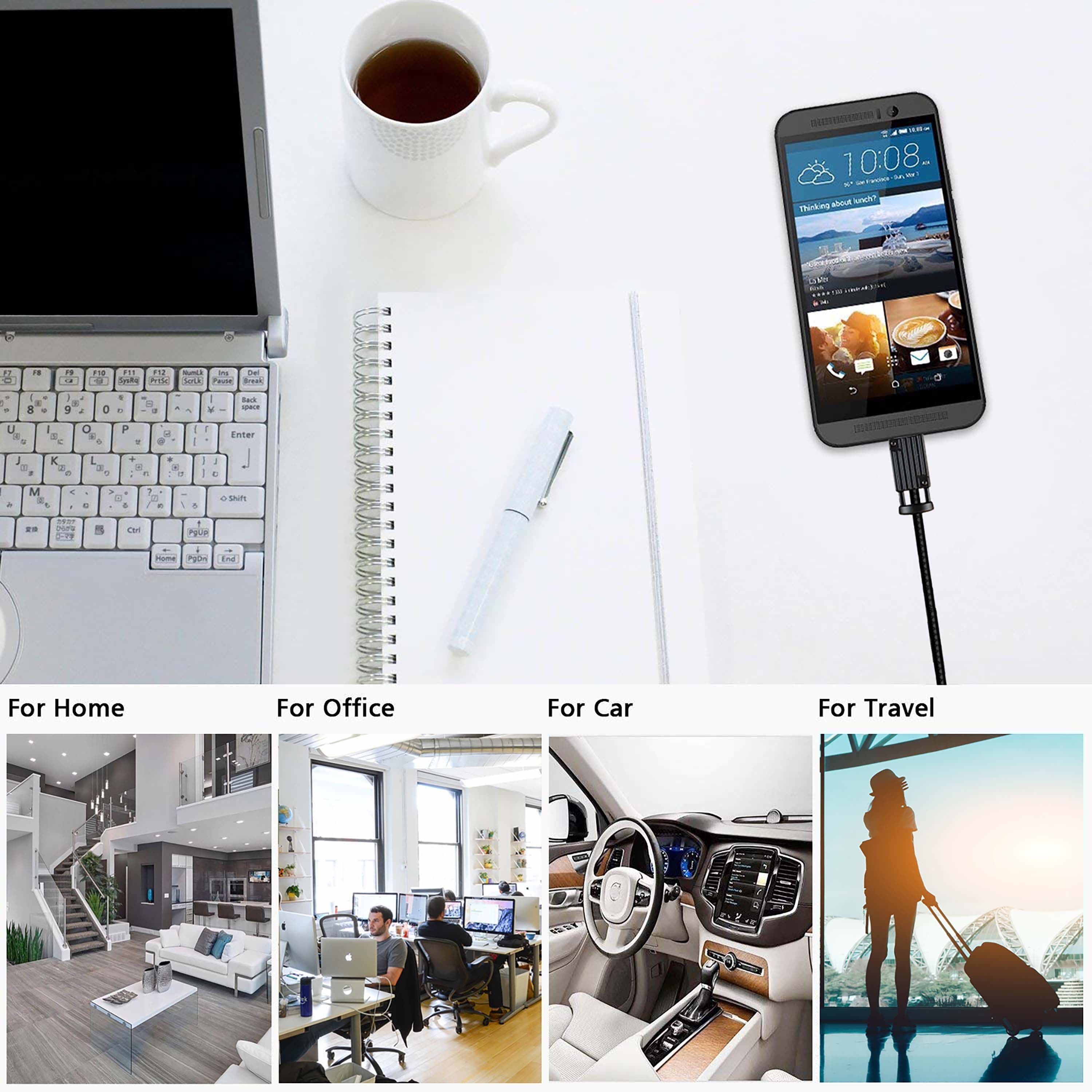 کابل تبدیل USB به microUSB کلومن مدل KD-20 طول 1 متر خاکستری — تصویر ۶