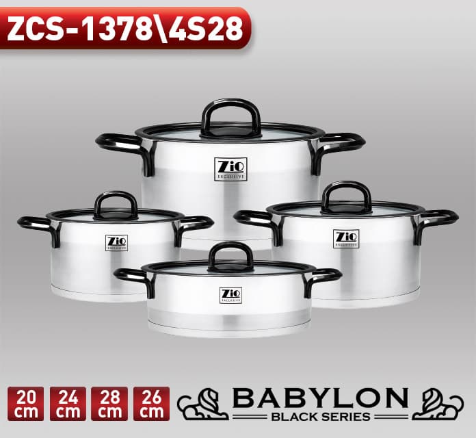 سرویس قابلمه استیل زیو ترکیه مدل 1378 / ZIO ZCS1378 S28 — تصویر ۳