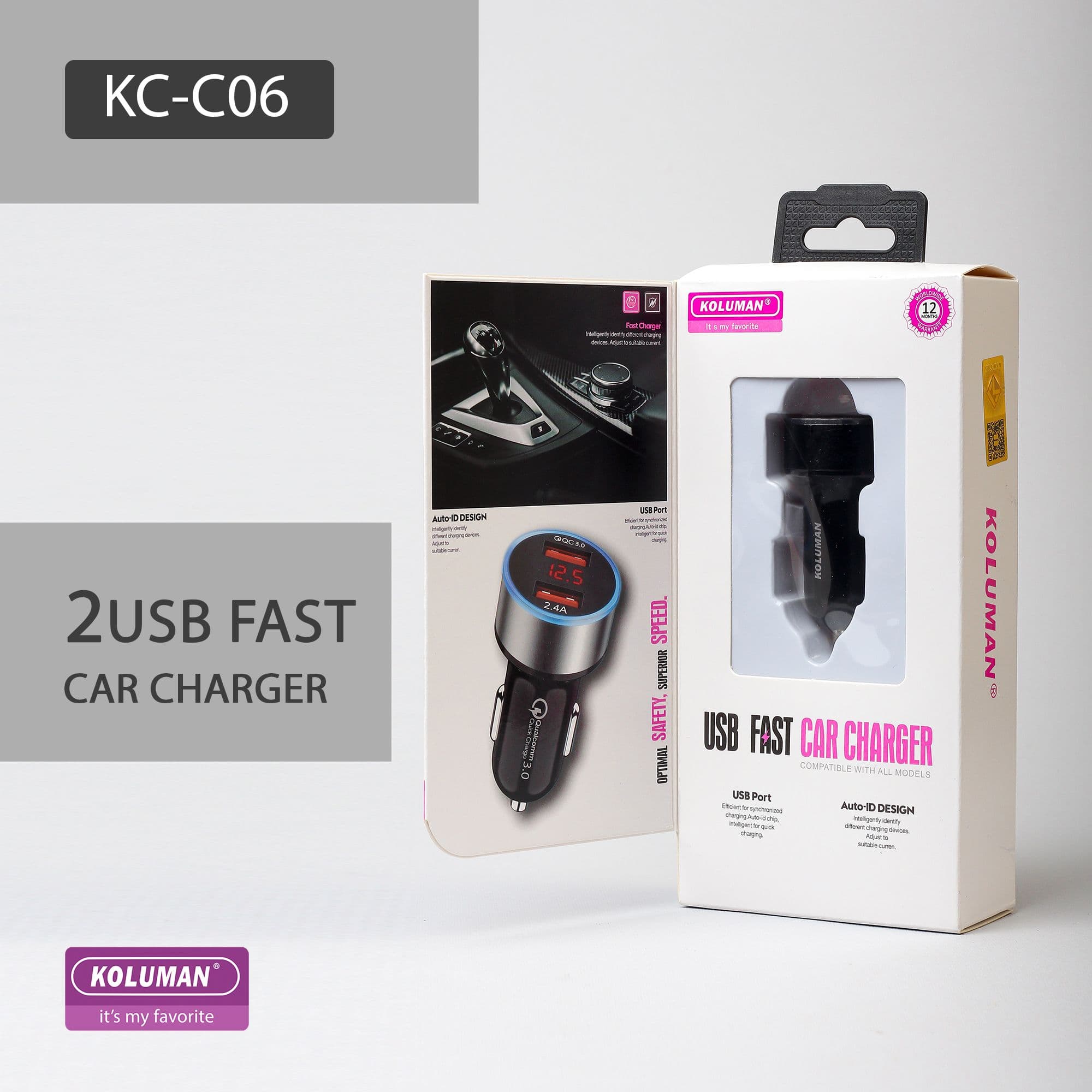 شارژر فندکی کلومن مدل KC-C06 به همراه کابل MICRO USB مشکی گارانتی 12 ماهه تکنوپاز — تصویر ۶