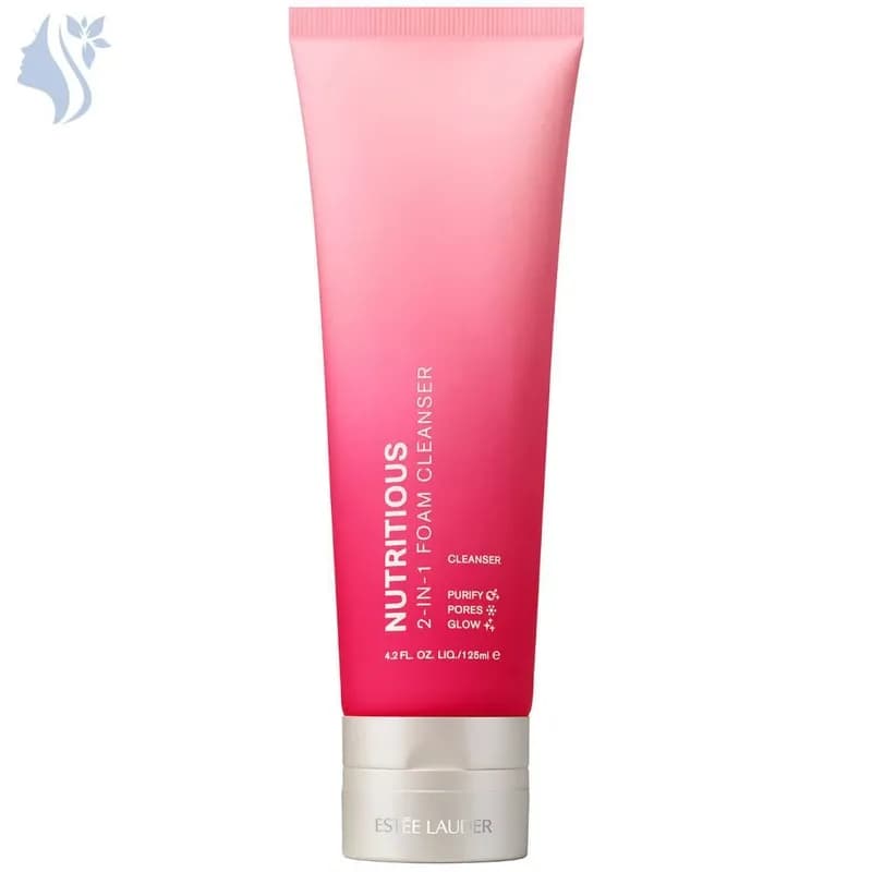 فوم پاک کننده آرایش صورت استی لودر مدل Nutritious 2-IN-1 حجم 125 میلی لیتر