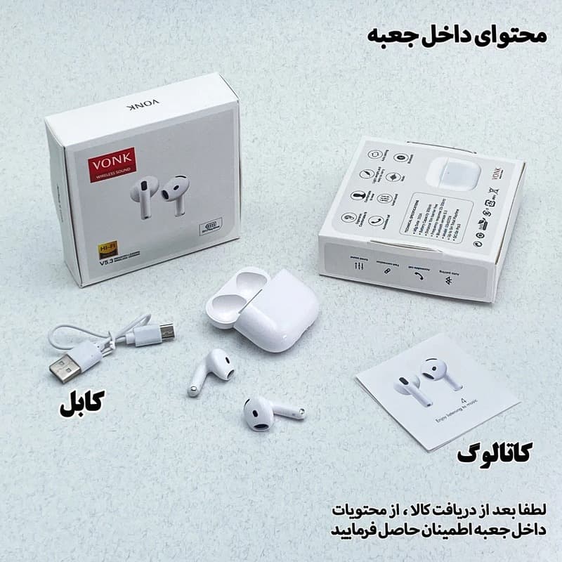 هدفون بلوتوثی وونک مدل TWS 4 – ER — تصویر ۴