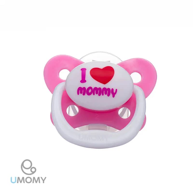 پستانک ارتودنسی ماساژور دار صورتی یومامی i love momy