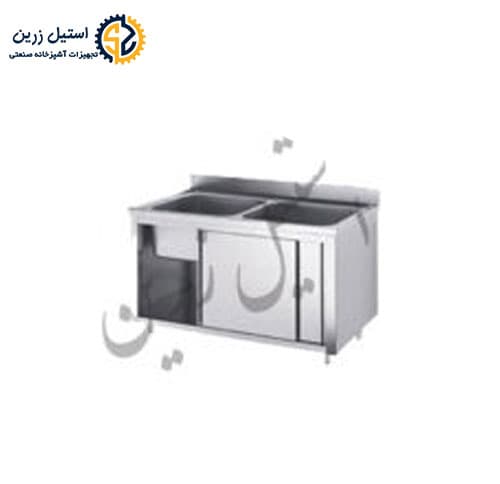 سینک دو لگنه کابینت دار (120 سانتی متر) — تصویر ۲