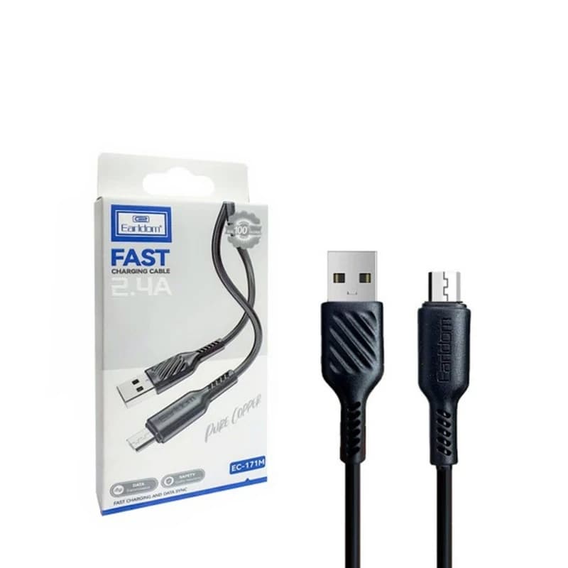 کابل تبدیل USB به MICROUSB ارلدام EC-171M طول 1 متر — تصویر ۲