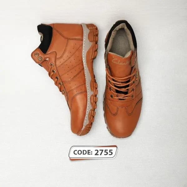 کتونی بنددار قهوه ای زیره کرم کد (2575) PULL&amp;BEAR — تصویر ۴