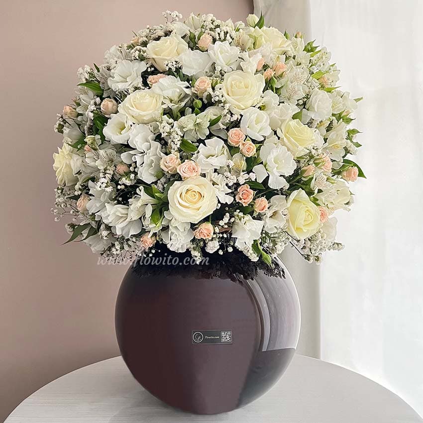 باکس گل تنگ شیشه ای بزرگ کد 240