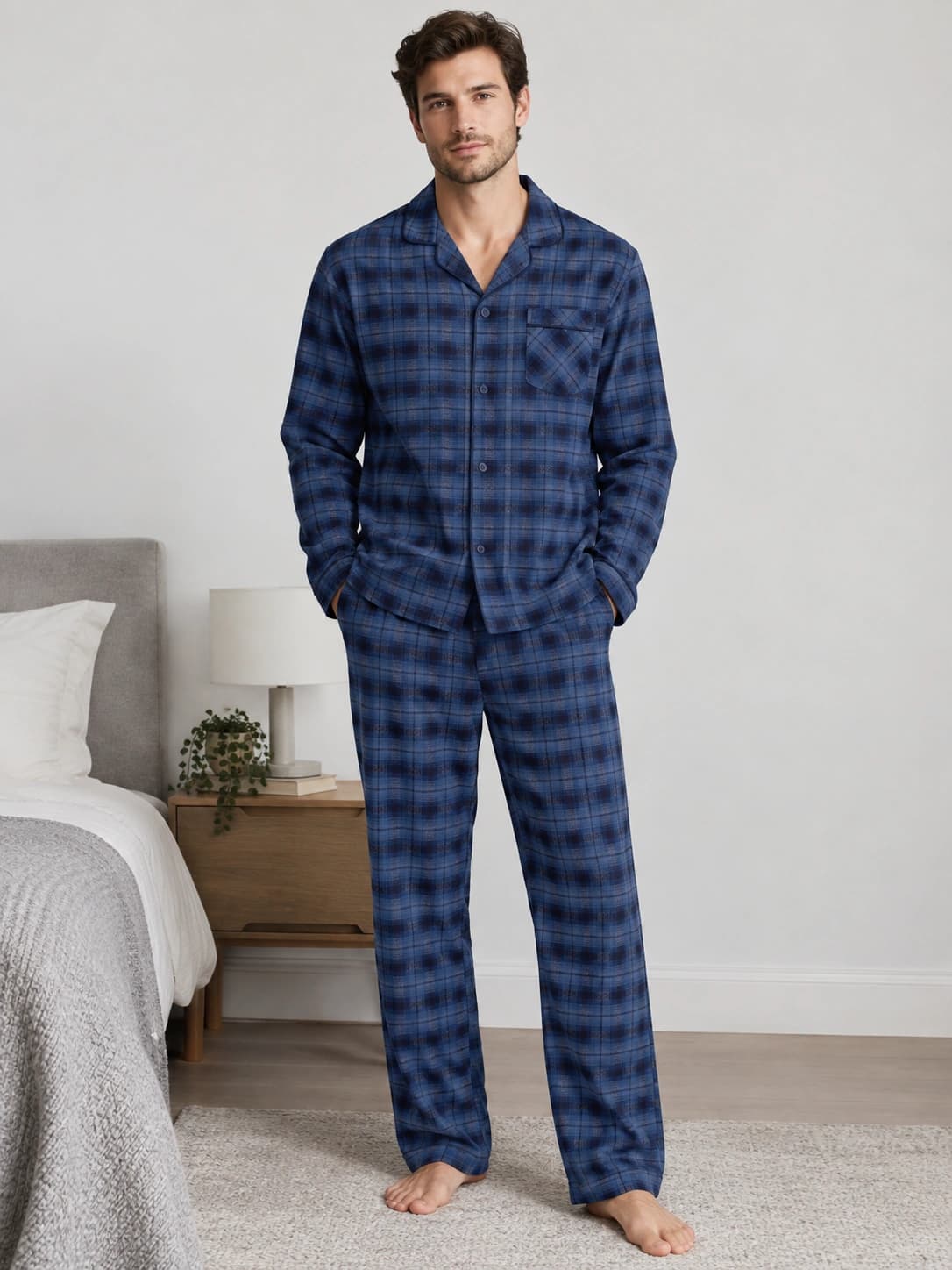 ست پیراهن و شلوار خواب مردانه برند primark کد M0214