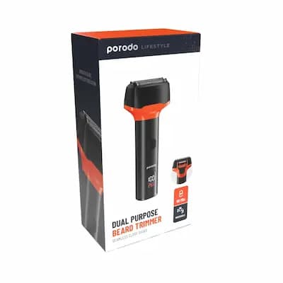 ماشین اصلاح و ریش‌تراش دوکاره پرودو مدل Porodo Lifestyle Dual Purpose Beard Trimmer Seamless Close — تصویر ۳