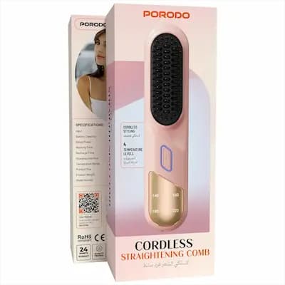 برس حرارتی شارژی مو پرودو Porodo Cordless Straightening Comb LFS106 — تصویر ۳