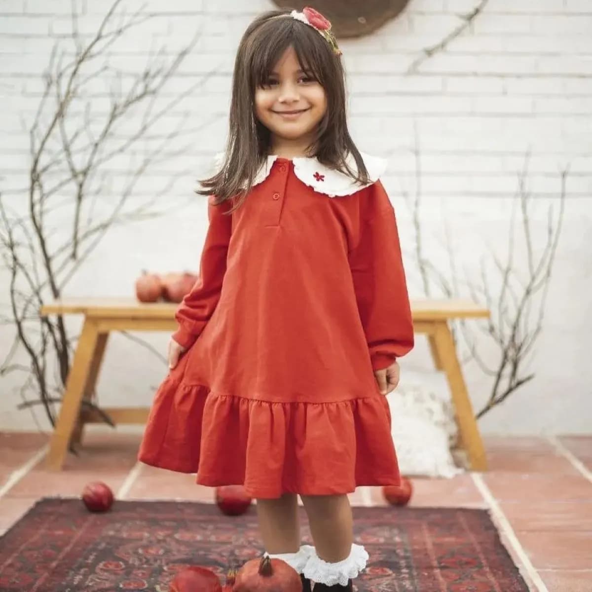 پیراهن یقه گلدوزی