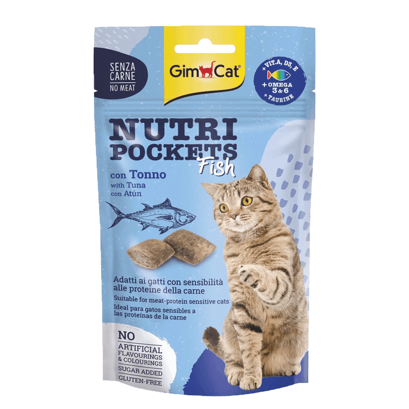 تشویقی مغزدار جیم کت مدل Nutri Pockets با طعم تن ماهی — تصویر ۲
