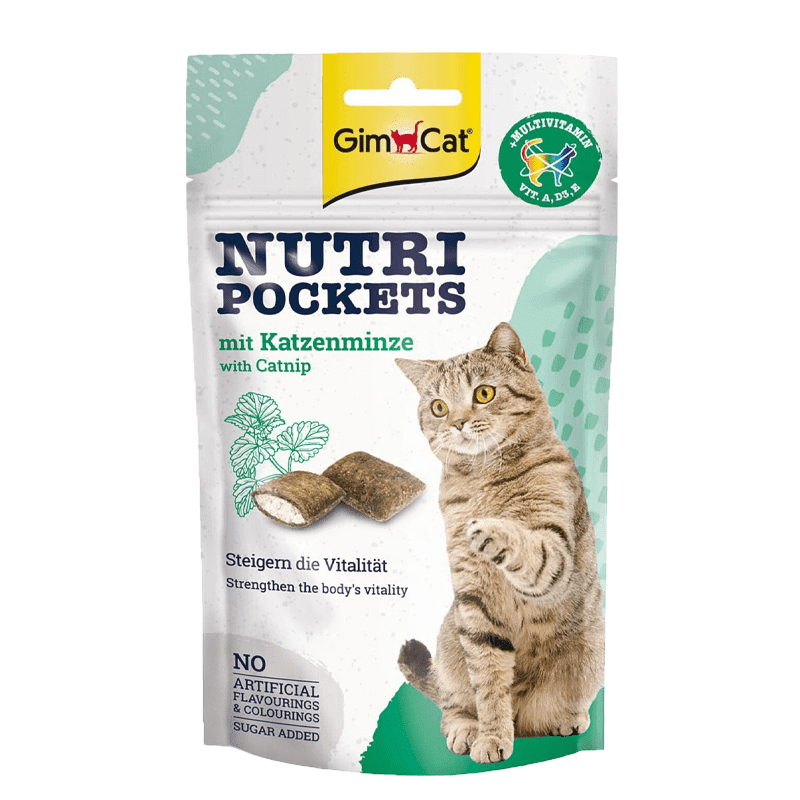 تشویقی مغزدار جیم کت Nutri Pockets با طعم کت‌ نیپ