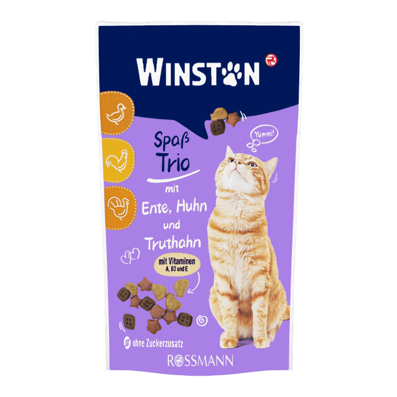 تشویقی مغزدار گربه وینستون Winston با 3 طعم مختلف