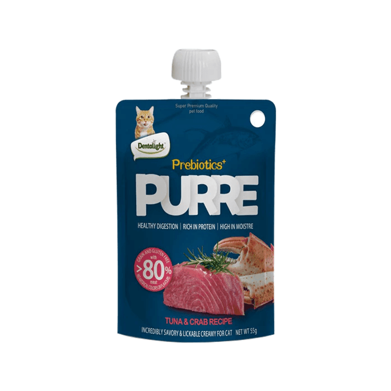 پودینگ گربه دنتالایت Dentalight با طعم ماهی تن و خرچنگ 55گرم