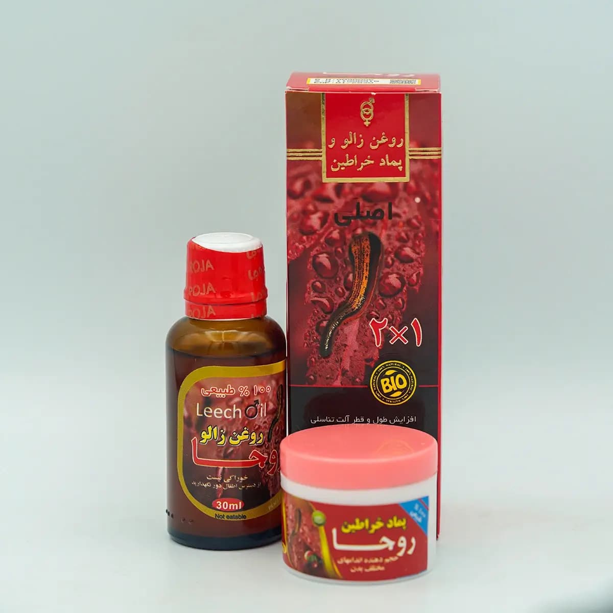 روغن زالو و پماد خراطین روجا – حجم دهندگی کل بدن