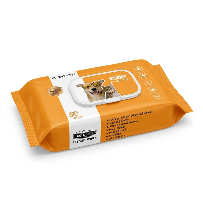 دستمال مرطوب بدن سگ و گربه گلدپد GoldPad