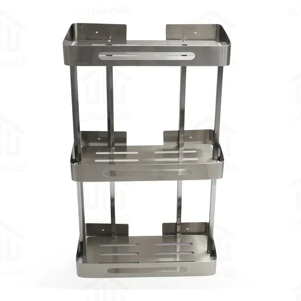 استند مستطیل سه طبقه حمام اسمارت (کد ۲۰۲3) رنگ کروم مات (خشدار)