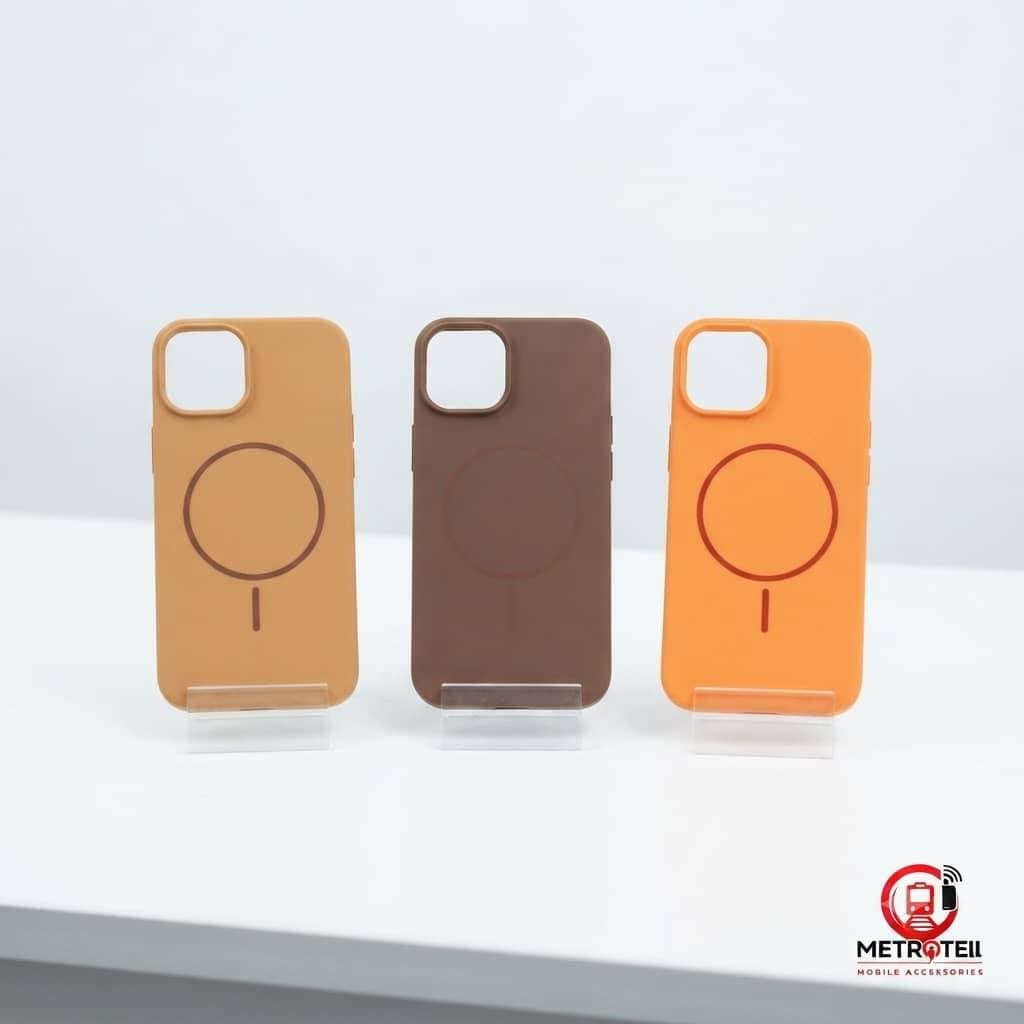 کاور سیلیکونی پاک کنی مگسیف دار مناسب برای گوشی آیفون 13نرمال IPHONE — تصویر ۲
