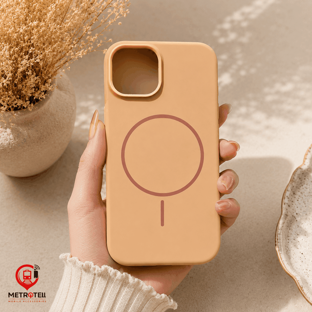 کاور سیلیکونی پاک کنی مگسیف دار مناسب برای گوشی آیفون 16پرومکس IPHONE — تصویر ۳