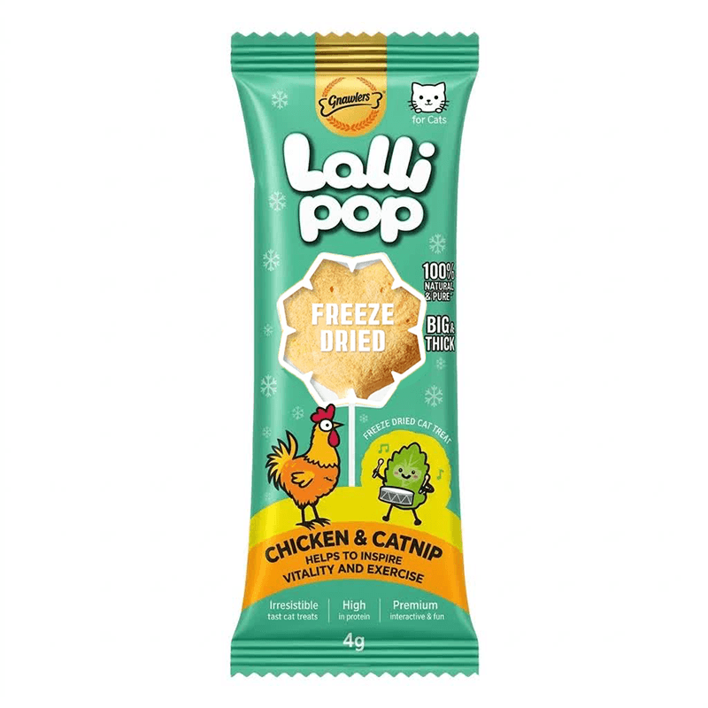 آبنبات گربه گناولرز Lollipop Gnawlers با طعم مرغ و کت نیپ