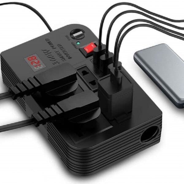 اینورتر فندکی ماشین مدل BYGD 300W ظرفیت ۳۰۰ وات — تصویر ۲