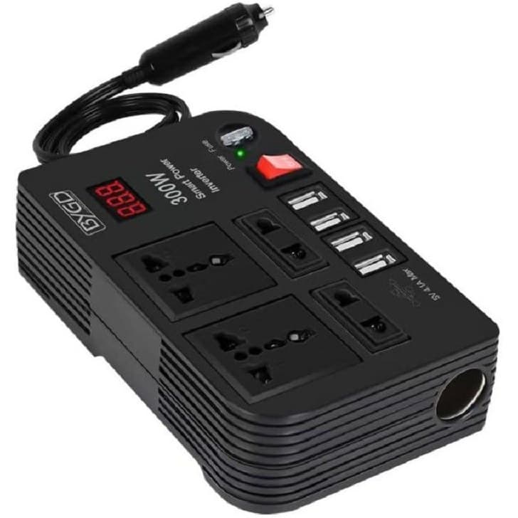 اینورتر فندکی ماشین مدل BYGD 300W ظرفیت ۳۰۰ وات — تصویر ۳
