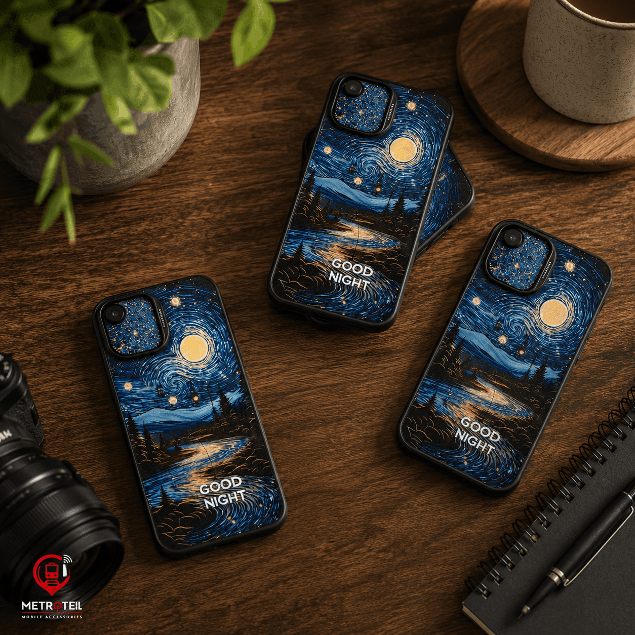 قاب شب پر ستاره آیفون iphone