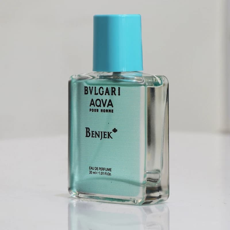 عطر جیبی بنجک مدل بولگاری آکوا با رایحه معتدل، خنک حجم 30 میلیلیتر — تصویر ۳