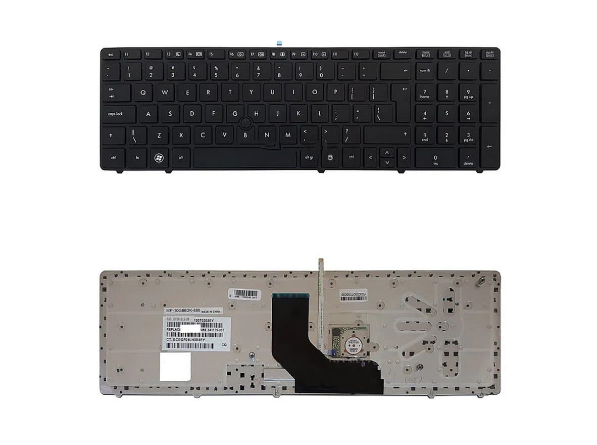 کیبورد لپ تاپ اچ پی Keyboard Laptop HP EliteBook 8560P با موس و فریم