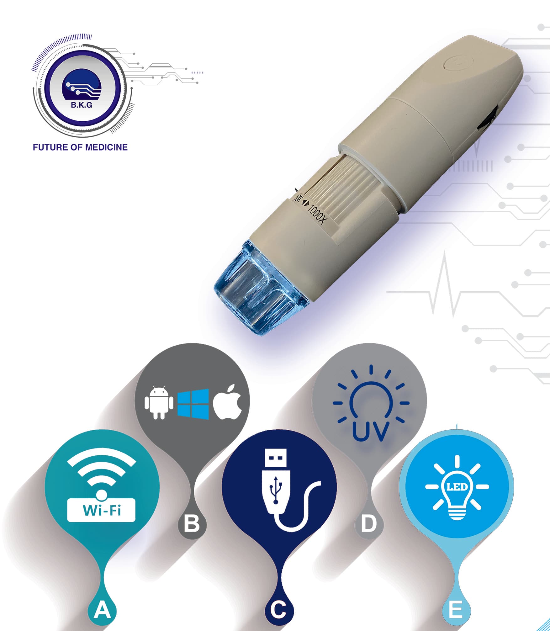 درماتوسکوپ دیجیتال (Dermatoscope)