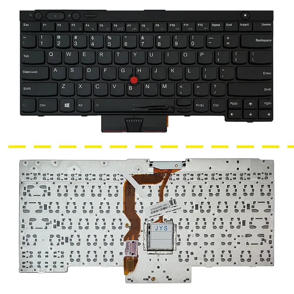 KEYBOARD LENOVO T430 با فریم و موس به همراه کلید پاور | کیبورد لپ‌تاپ Lenovo ThinkPad T430