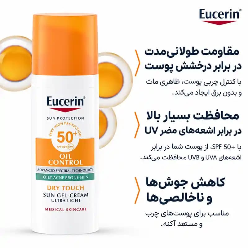 ژل-کرم ضد آفتاب اوسرین مدل Oil Control حجم 50 میل — تصویر ۳
